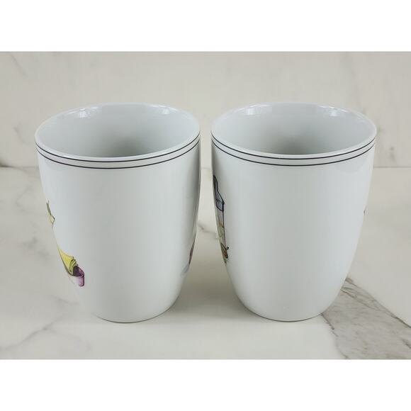 Boston Warehouse Coffee Mug Tea Cup 2003 Martini Design 4 1/4" Porcelain x5 - Picture 7 of 15